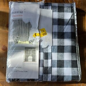Buffalo Check Decorative Tie Up Shade